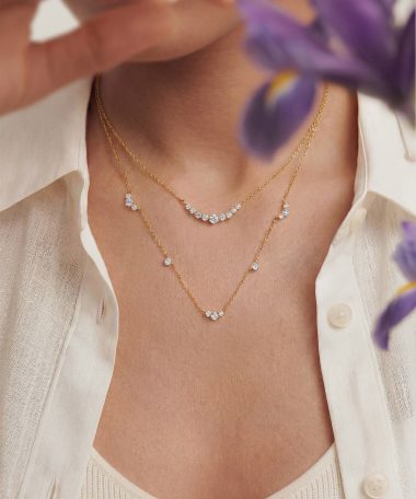 Alternative view of Ania Haie Gold Graduated Pavé Arc Necklace