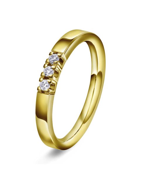 Ring i gull med diamanter 0,09 TWVS