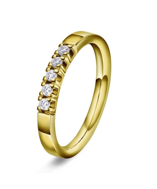 Ring i gull med diamanter 0,15 TWVS