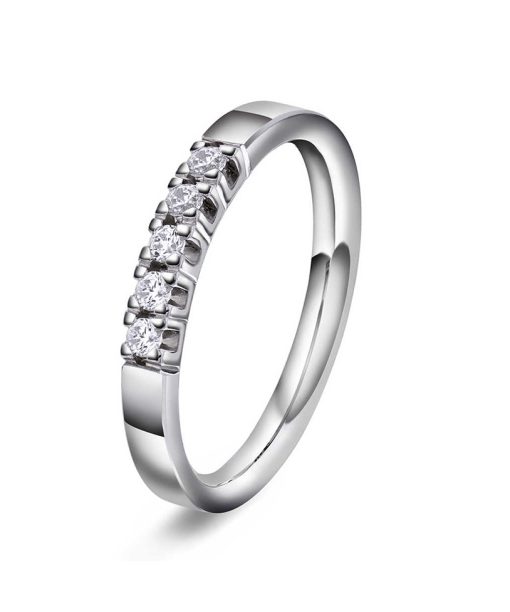 Ring i gull med diamanter 0,15 TWVS