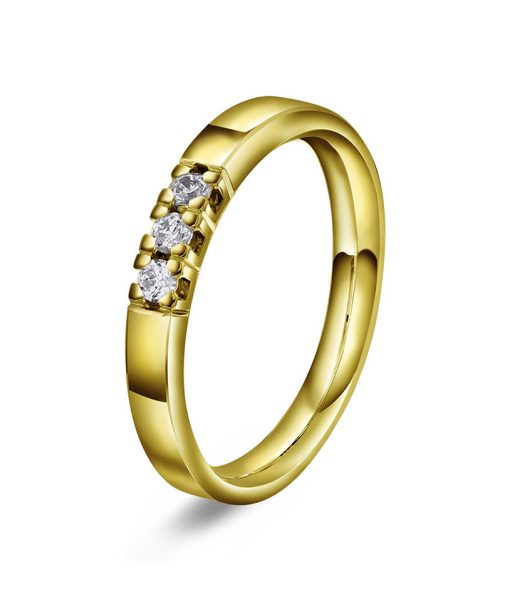 Ring i gull med diamanter 0,15 TWVS