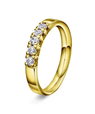 Ring i gull med diamanter 0,35 TWVS