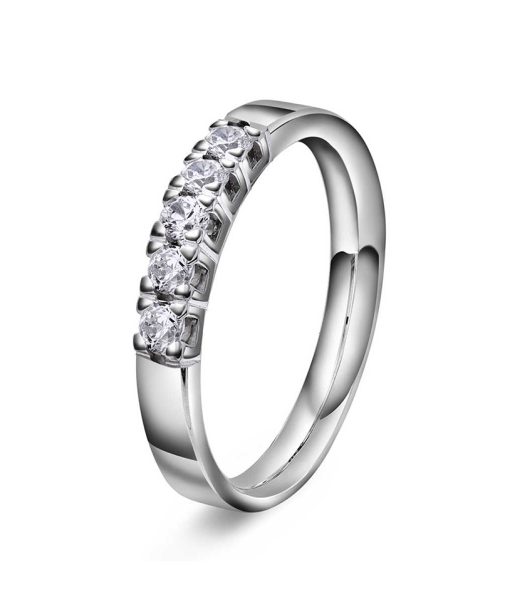 Ring i gull med diamanter 0,35 TWVS