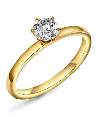 Contessa ring i gull LAB diamant 0,5 ct.