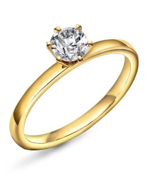 Contessa ring i gull LAB diamant 0,5 ct.