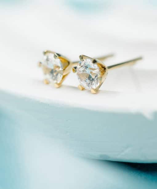 Alternative view of Contessa øredobber gull LAB diamant 1,0