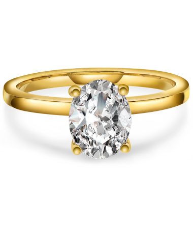 Alternative view of Empress ring i gull LAB diamant 2 ct.