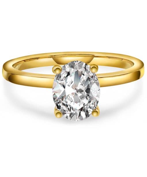 Alternative view of Empress ring i gull LAB diamant 2 ct.