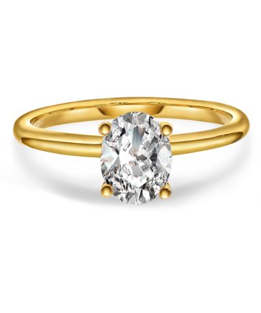 Alternative view of Empress ring i gull LAB diamant 1,25 ct.