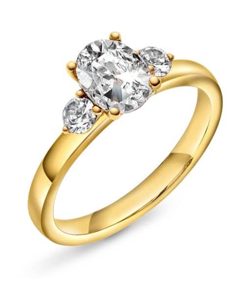 Duchess ring gull LAB diamanter 1,55 ct.