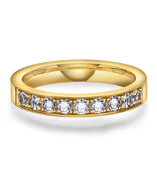 Alternative view of Radiant ring gull LAB diamanter 0,54 ct.