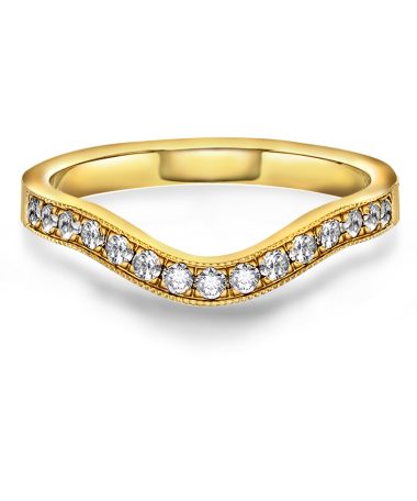 Alternative view of Fairytale ring gull LAB diamanter 0,30 ct.