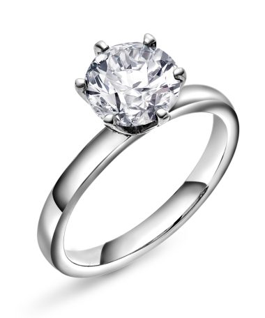 Contessa ring i gull LAB diamant 2 ct.