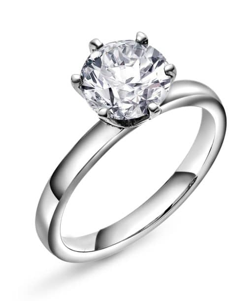 Contessa ring i gull LAB diamant 2 ct.