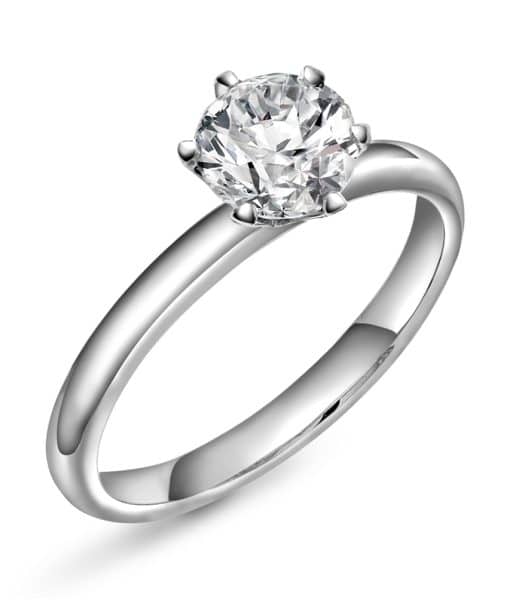 Contessa ring i gull LAB diamant 1 ct.