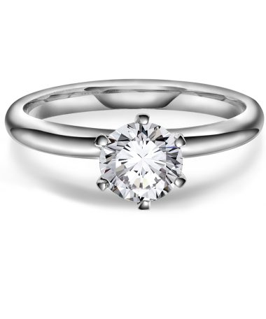 Alternative view of Contessa ring i gull LAB diamant 1 ct.