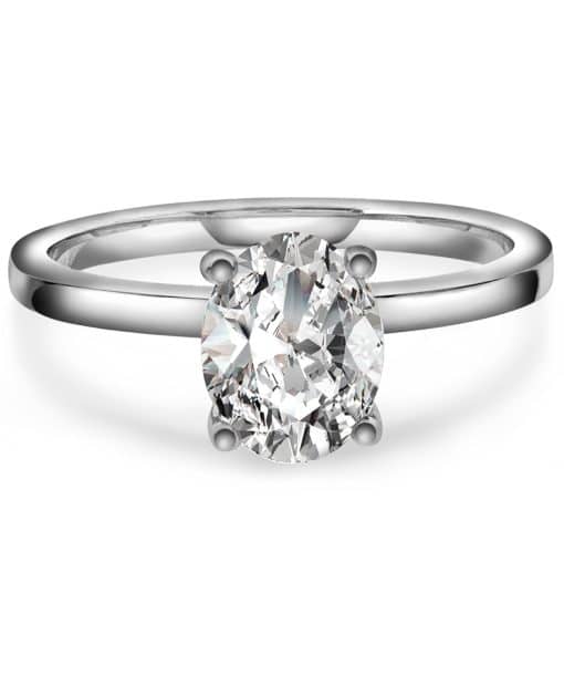 Alternative view of Empress ring i gull LAB diamant 2 ct.