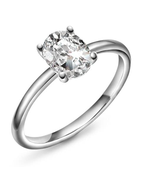 Empress ring i gull LAB diamant 1,25 ct.