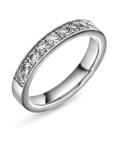 Radiant ring gull LAB diamanter 0,54 ct.