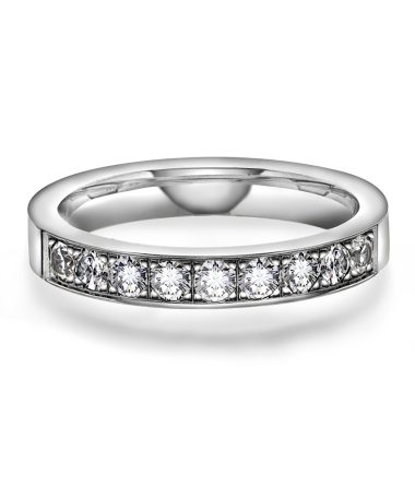 Alternative view of Radiant ring gull LAB diamanter 0,54 ct.