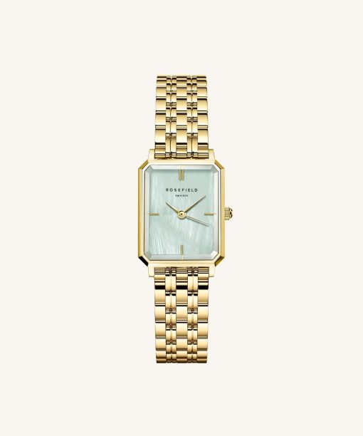 Rosefield Octagon XS Gold Mint Green 19.5x24mm