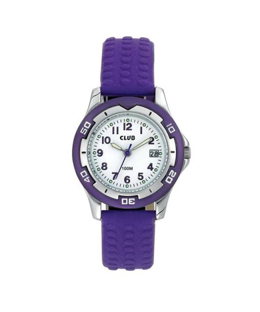Club p pal hvit a m/lilla silikon rem ø29