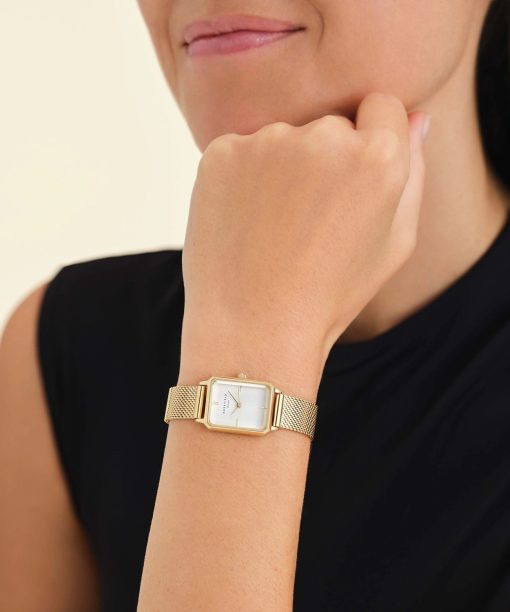 Alternative view of Rosefield Octagon XS Mesh Gold 19.5x24mm