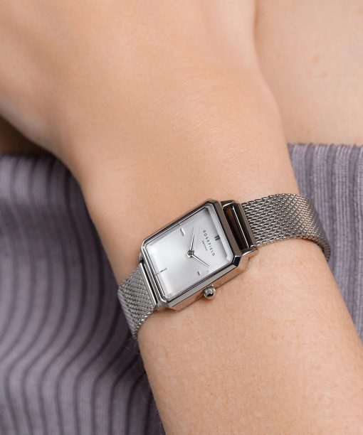 Alternative view of Rosefield Octagon XS Mesh Silver 19.5x24mm