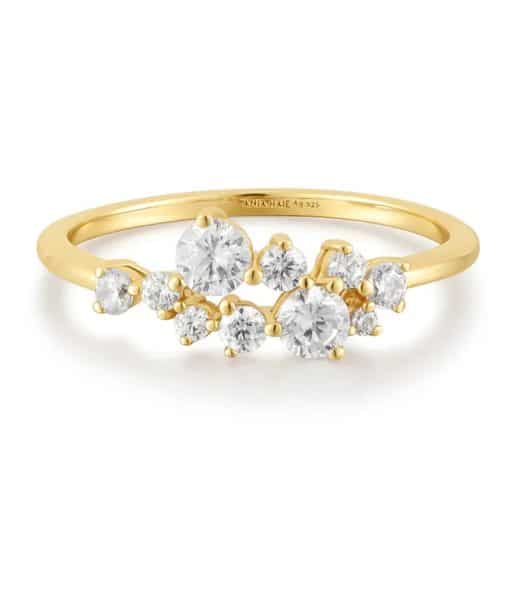 Ania Haie Gold Flower Cluster Pave Ring