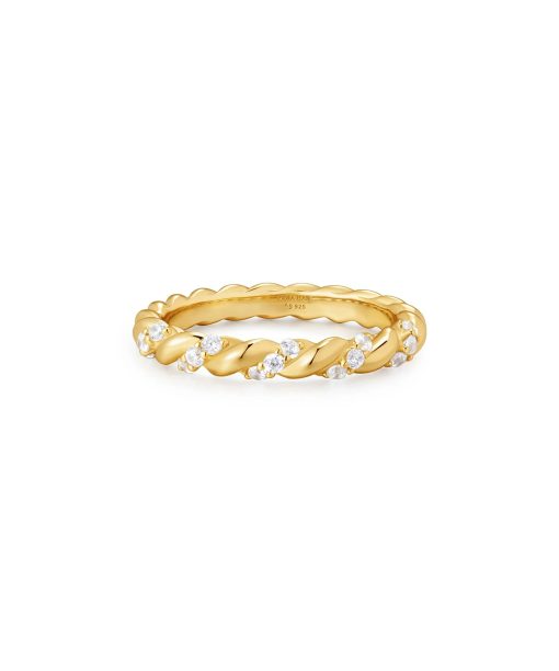 Ania Haie Gold Sparkle Twisted Ring