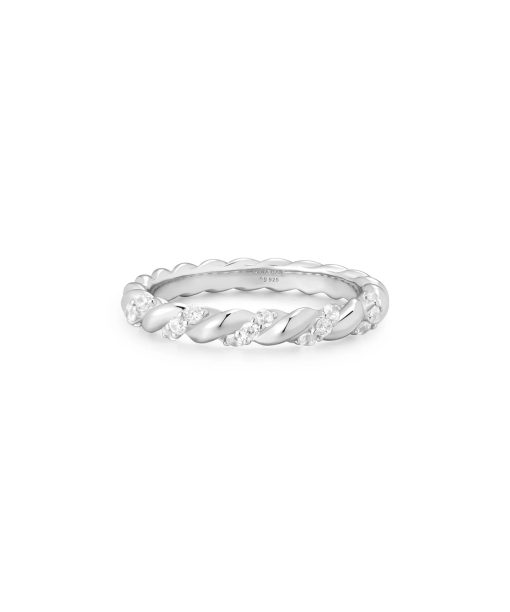 Ania Haie Silver Sparkle Twisted Ring