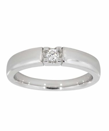 Alliansering i hvitt gull 0.10ct TW.SI, 1 sten