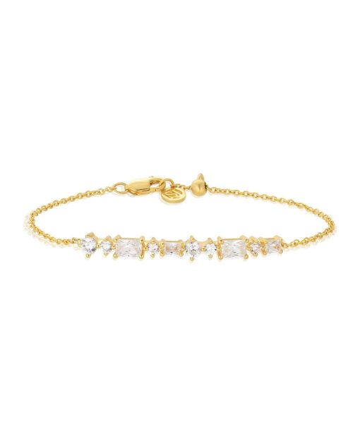 Sif Jakobs Bracelet Ivrea - 18k Gold Plated, With White Zirconia