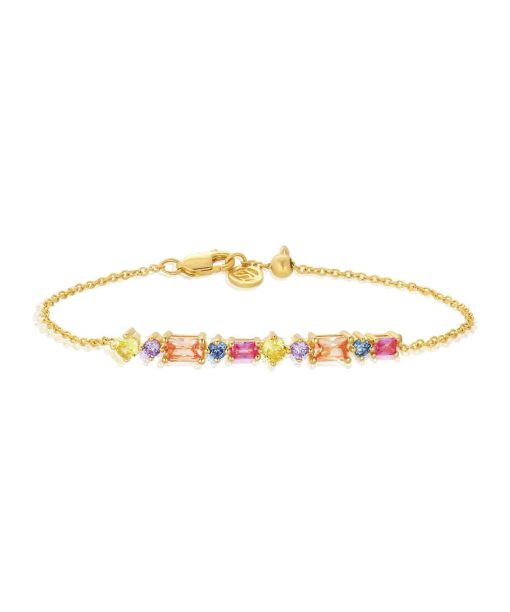 Sif Jakobs Bracelet Ivrea - 18k Gold Plated, With Multicoloured Zirconia