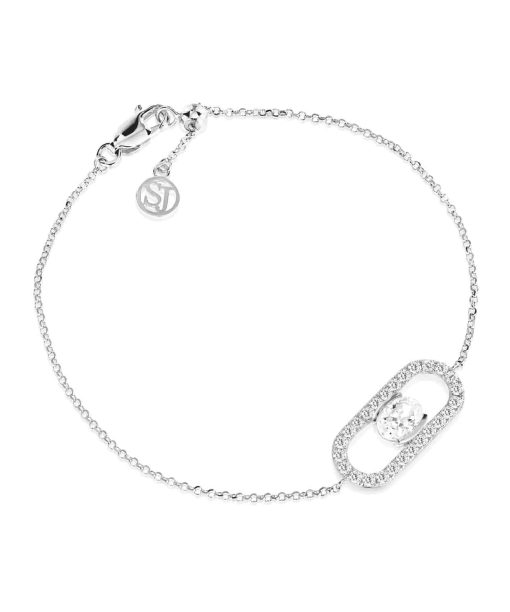 Sif Jakobs Bracelet Ellisse Carezza - With White Zirconia