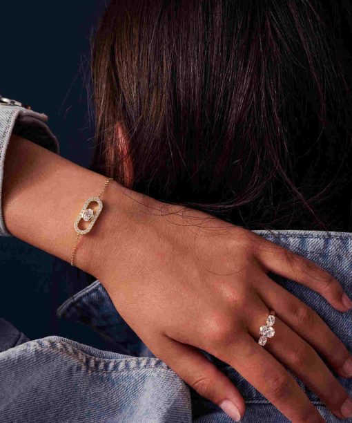 Alternative view of Sif Jakobs Bracelet Ellisse Carezza - 18k Gold Plated, With White Zirconia