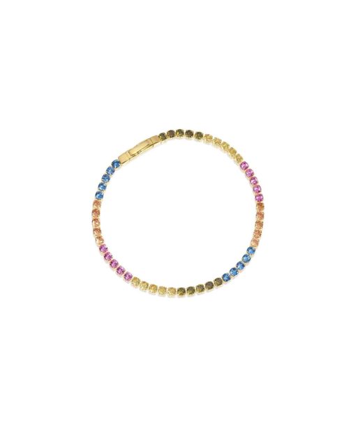 Sif Jakobs Bracelet Ellera Grande - 18k Gold Plated, With Multicoloured Zirconia