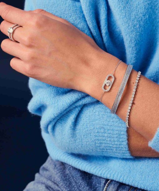 Alternative view of Sif Jakobs Bracelet Ellera Grande - 18k Gold Plated, With Multicoloured Zirconia