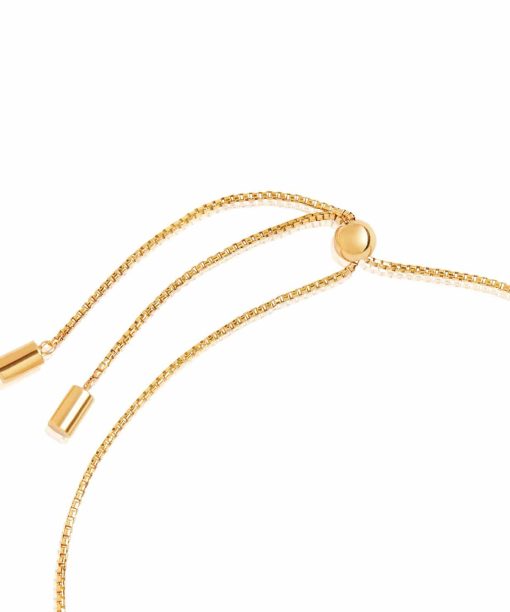 Alternative view of Sif Jakobs bracelet ellera tennis - 18k gold plated with white zirconia