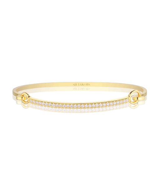 Sif Jakobs Bangle Capizzi - 18k Gold Plated, With White Zirconia