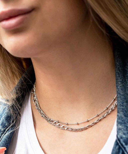 Alternative view of Sif Jakobs necklace figaro - 18k gold plated