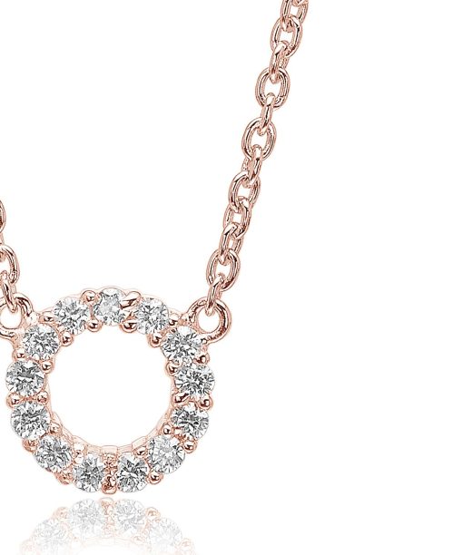 Alternative view of Sif Jakobs Necklace Biella Piccolo - 18k rose gold plated with white zirconia