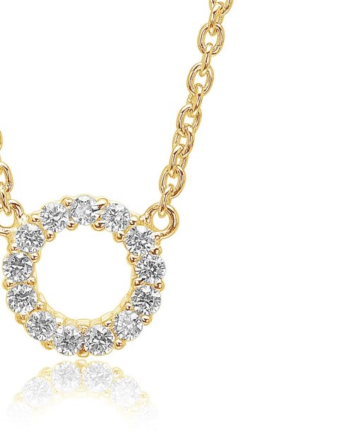 Alternative view of Sif Jakobs Necklace Biella Piccolo - 18k gold plated with white zirconia