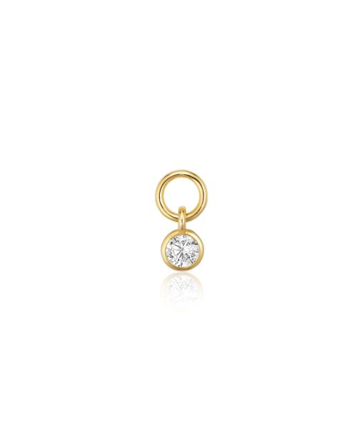 Sif Jakobs Hoop Charm Ghiera Uno - 18k Gold Plated, With White Zirconia