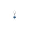 Sif Jakobs Hoop Charm Circolo Uno - With Blue Zirconia