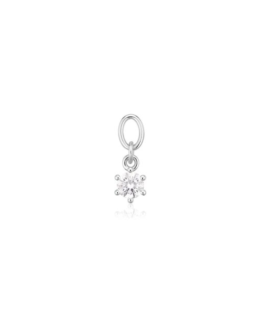 Sif Jakobs Hoop Charm Circolo Uno - With White Zirconia