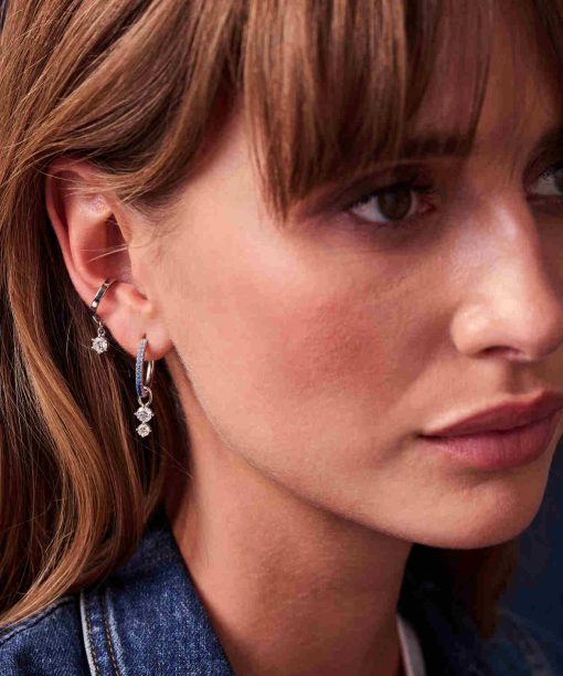 Alternative view of Sif Jakobs Hoop Charm Circolo Uno - With White Zirconia