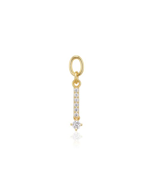Sif Jakobs Hoop Charm Circolo Lungo - 18k Gold Plated, With White Zirconia
