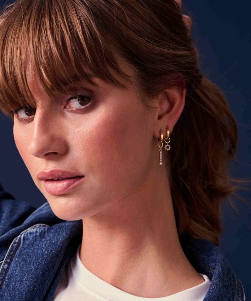 Alternative view of Sif Jakobs Hoop Charm Circolo Lungo - With White Zirconia