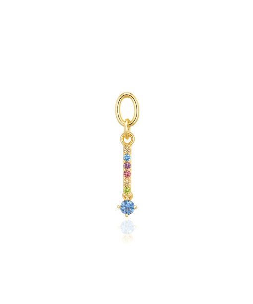 Sif Jakobs Hoop Charm Circolo Lungo - 18k Gold Plated, With Multicoloured Zirconia